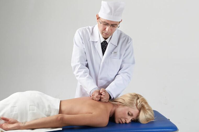 Masaje con osteocondrosis cervical